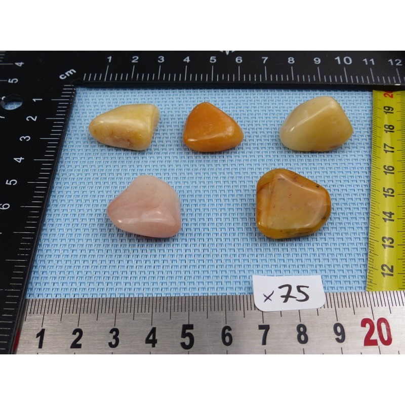 Aventurine Orange Lot de 5 Pierres Roulées 36gr