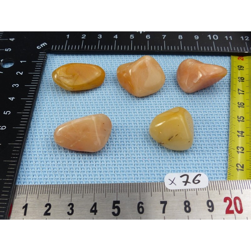 Aventurine Orange Lot de 5 Pierres Roulées 45gr