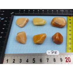 Aventurine Orange Lot de 6 Pierres Roulées 41gr