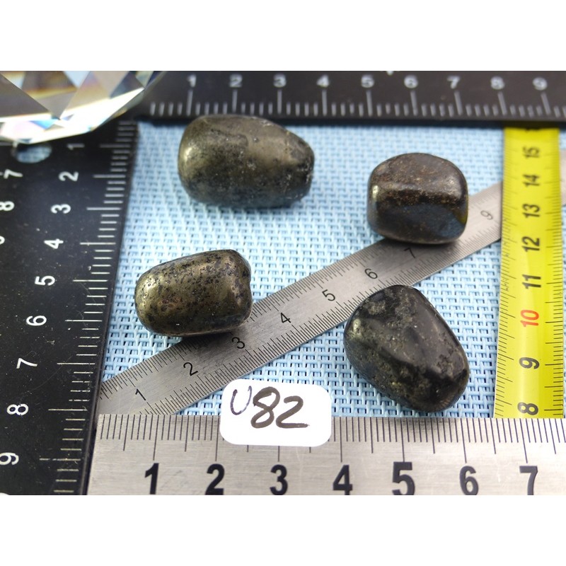 Jade Magnetite Lot de 4 Pierres Roulées 57g