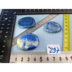 Lapis Lazuli Lot de 3 Pierres Plates Mini ou Fines 44g