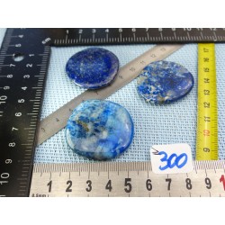 Lapis Lazuli Lot de 3 Pierres Plates Mini - Fines - Moyennes 48g