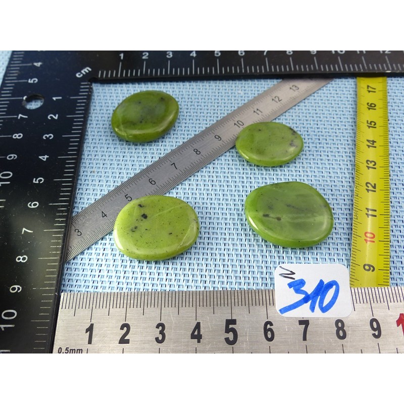 Jade Néphrite Lot de 4 Pierres Plates Mini 22g