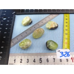 Jade Jaune d'Australie - Prehnite Jaune Lot de 5 Pierres Roulées 38g