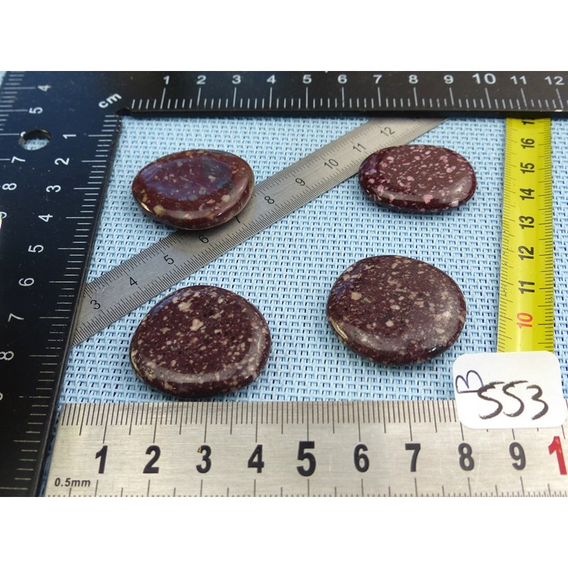 Porphyre Imperial Lot de 4 Pierres Plates Mini 36g Porphyre Imperial Lot de 4 Pierres Plates Mini 36g