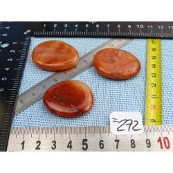 Aventurine Orange Lot de 3 Pierres Plates 46gr