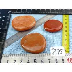 Aventurine Orange Lot de 3 Pierres Plates 65gr