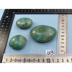 Amazonite Lot de 3 Galets Polis 181g