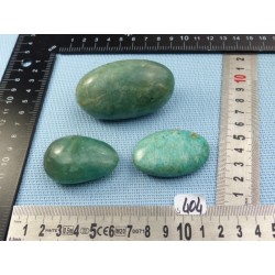 Amazonite Lot de 3 Galets Polis 169g