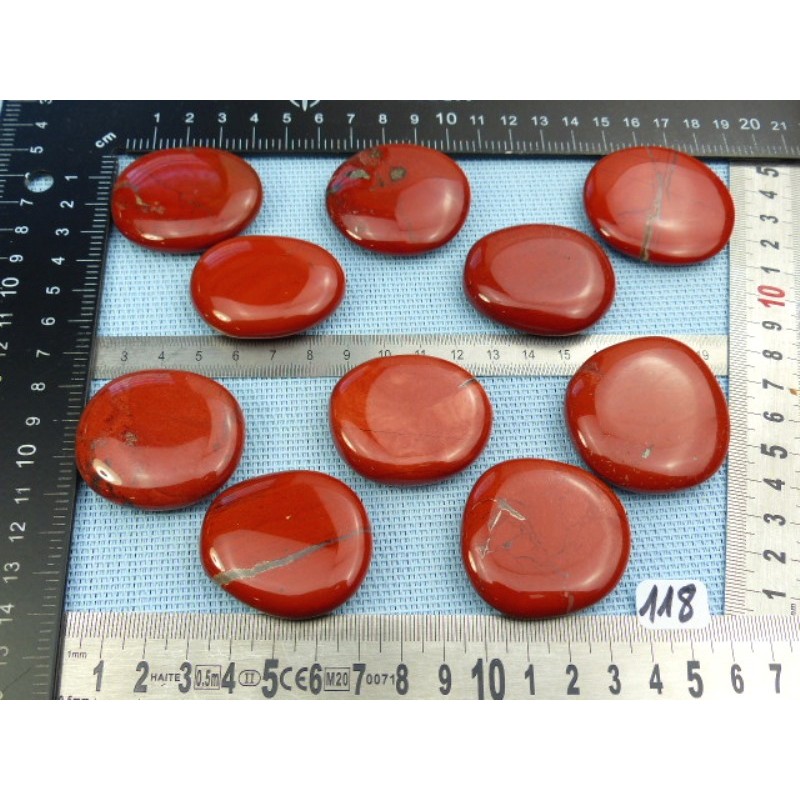 Jaspe Rouge Pierre Plate Q Extra à l unité de 42 à 44 mm