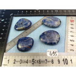 Sodalite Lot de 4 Pierres Plates 60g