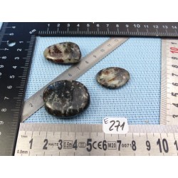 Astrophyllite véritable et rare Lot de 3 Galets Plats 39g