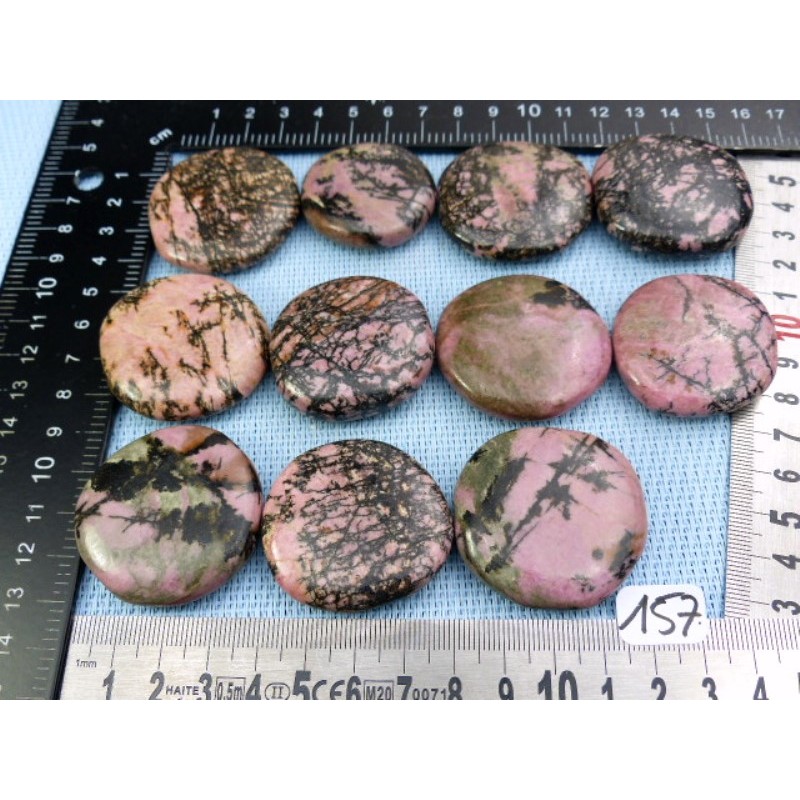 Rhodonite Extra Pierre Plate à l unité de 37 à 40 mm Rhodonite Extra Pierre Plate à l unité de 37 à 40 mm
