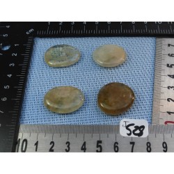 Citrine Naturelle Lot de 4 Pierres Plates Mini 23g