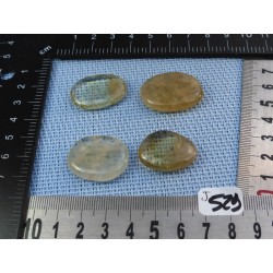 Citrine Naturelle Lot de 4 Pierres Plates Mini 23g