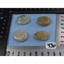 Citrine Naturelle Lot de 4 Pierres Plates Mini 28g