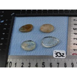 Citrine Naturelle Lot de 4 Pierres Plates Mini 14g