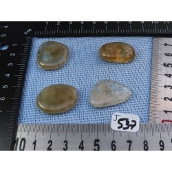 Citrine Naturelle Lot de 4 Pierres Plates Mini 26g