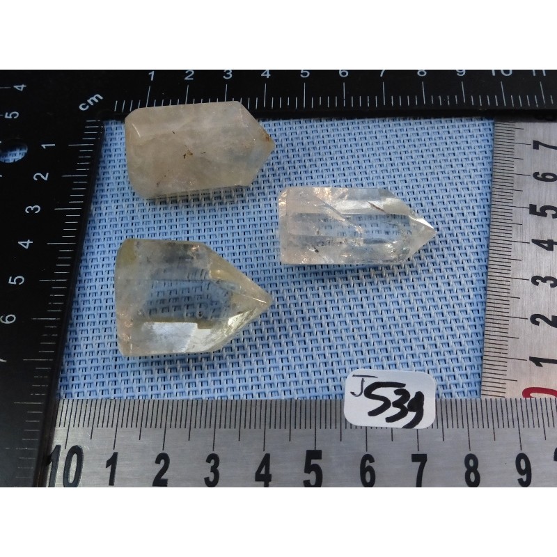 Quartz Citrin Lot de 3 Pointes Polies Reiki 62gr50