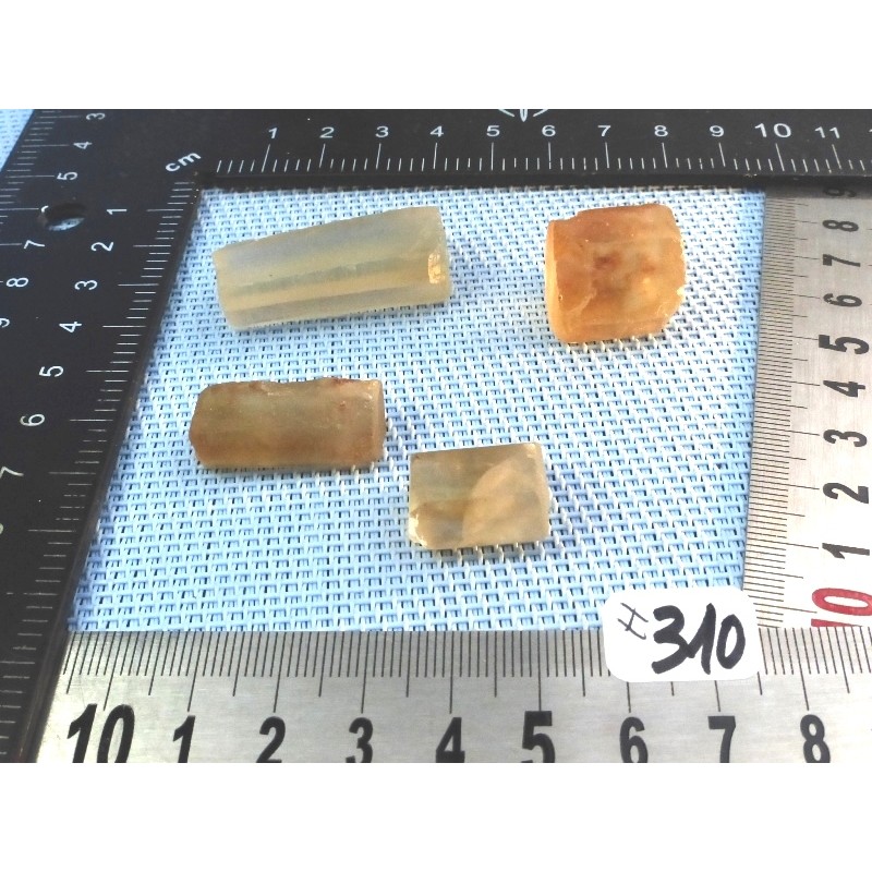 Citrine Lot de 4 Batonnets Bruts 34g