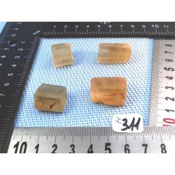 Citrine Lot de 4 Batonnets Bruts 34g