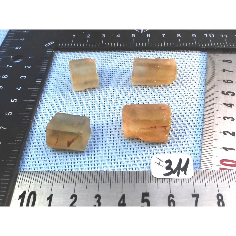 Citrine Lot de 4 Batonnets Bruts 34g