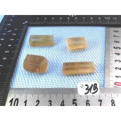 Citrine Lot de 4 Batonnets Bruts 29gr50