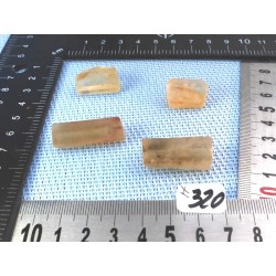 Citrine Lot de 4 Batonnets Bruts 26g