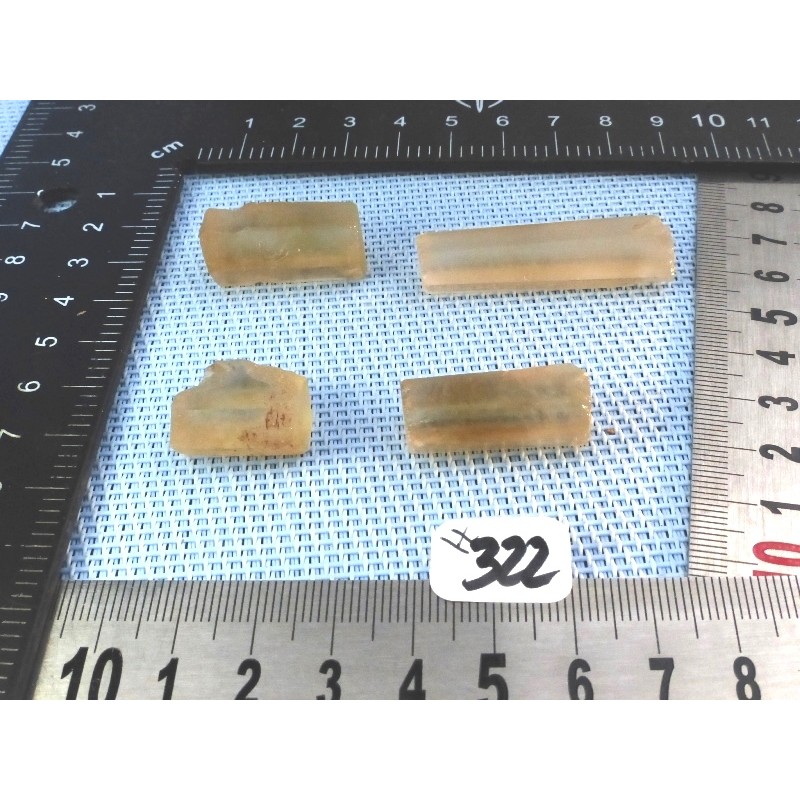 Citrine Lot de 4 Batonnets Bruts 28gr50