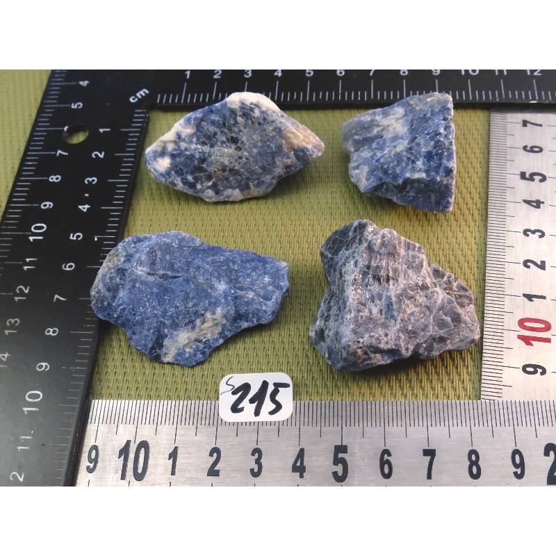 Sodalite Lot de 4 Pierres Brutes 103g