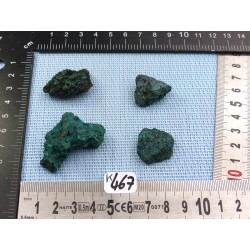 Dioptase du Congo Lot de 4 Pierres Brutes 42g