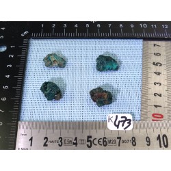 Dioptase du Congo Lot de 4 Pierres Brutes 14g