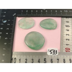 Fluorite Verte Q Extra Lot de 3 Pierres Plates Mini 36g