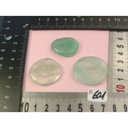 Fluorite Verte Q Extra Lot de 3 Pierres Plates Mini 32g