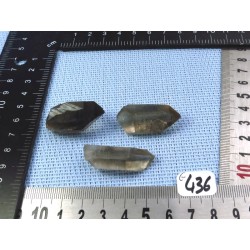 Quartz Fumé Lot de 3 Pointes Brutes 31gr50