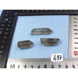 Quartz Fumé Lot de 3 Pointes Brutes 17gr50