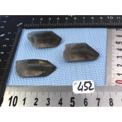 Quartz Fumé Lot de 3 Pointes Brutes 32g