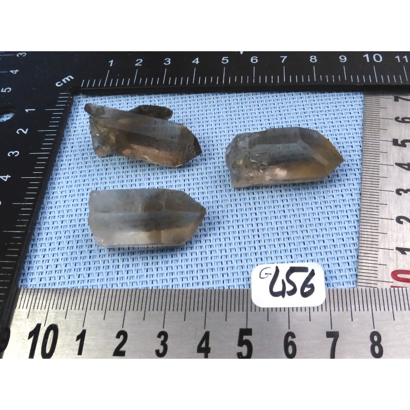 Quartz Fumé Lot de 3 Pointes Brutes 31g