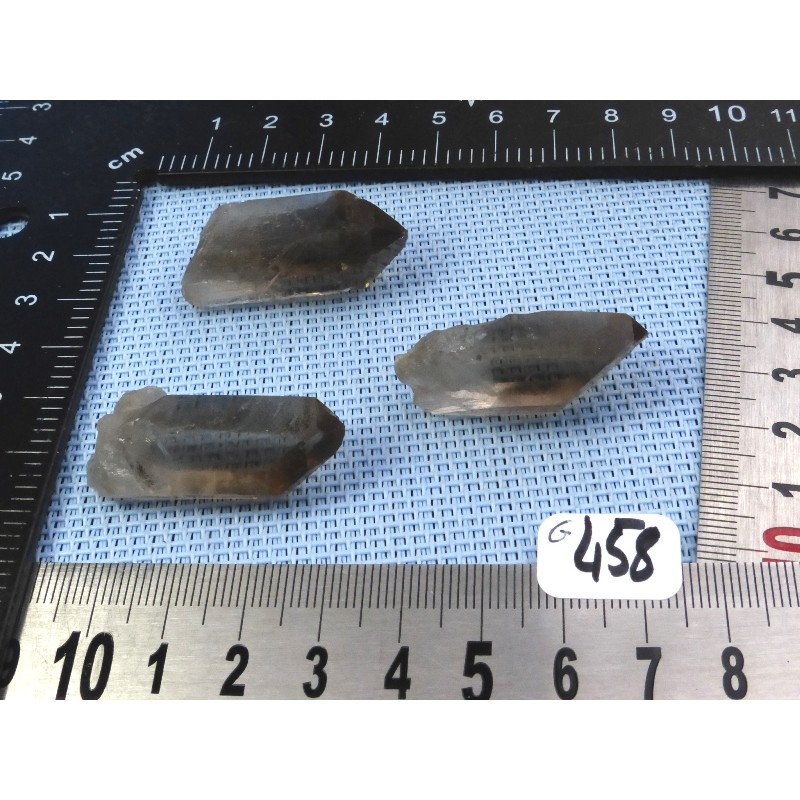 Quartz Fumé Lot de 3 Pointes Brutes 32gr50