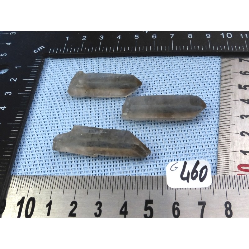 Quartz Fumé Lot de 3 Pointes Brutes 25g