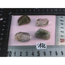 Quartz Actinolite Lot de 4 Pierres Roulées 32g