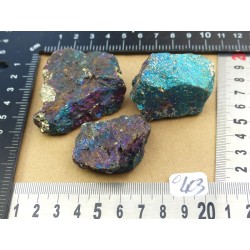 Bornite Q Extra Lot de 3 Pierres Brutes 219g