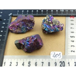 Bornite Q Extra Lot de 3 Pierres Brutes 196g