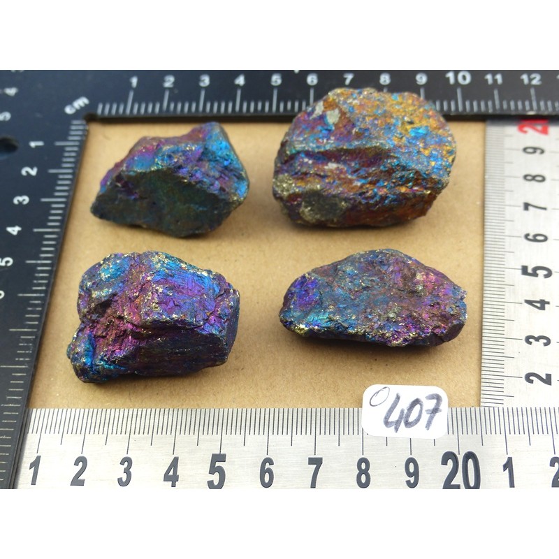 Bornite Q Extra Lot de 4 Pierres Brutes 201g