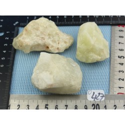 Quartz Soufre Lot de 3 Pierres Brutes 235g