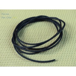 Cordon coton tresse noir 1mm50 au mètre