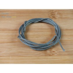 Cordon coton tresse gris, diamètre  1mm50 au mètre