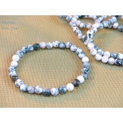 Agate Arborisée Bracelet en Perles de 6mm