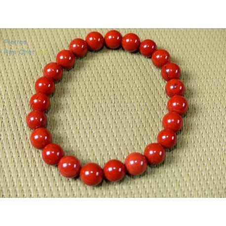 Jaspe Rouge Bracelet en Perles de 8mm