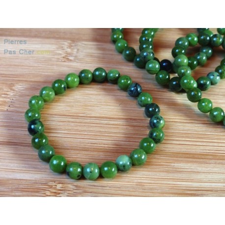 Jade Néphrite Bracelet en Perles de 8mm